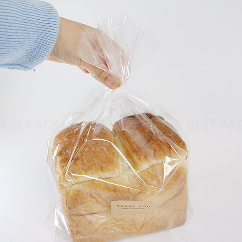 PP 식빵 비닐봉투 하단M자 (100매)롤빵 머핀 크루아상 쿠키 과자 브레드 베이커리 카페 빵포장팩