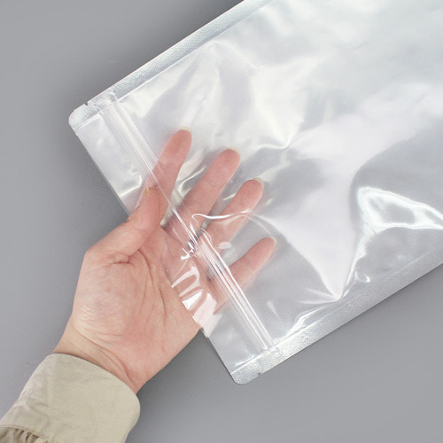 전면투명 후면은박 지퍼백 (100매)4가지 사이즈 알루미늄 식품 상품 사은품 포장봉투 진공팩