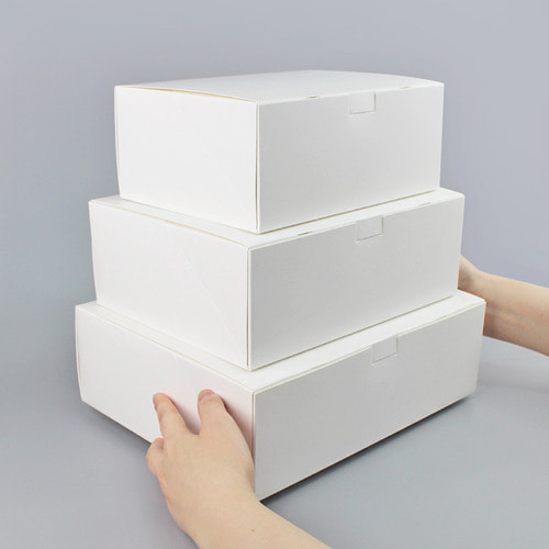 화이트/크라프트 원터치 박스 (20매)3사이즈 선물포장 상품보관 일체형 접이식 종이상자