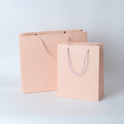 핑크 베이지 무광 종이쇼핑백 (10매)여성의류 백화점 장난감 기프트백 화장품