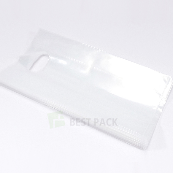 PE투명 무지 비닐쇼핑백(100매)5가지 사이즈옆으로 폭이 들어간 봉투 인쇄제작 가능