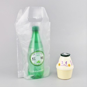 컵캐리어 1구 (100매/200구)음료수 커피 쥬스 소스 포장 배달 절취선 비닐봉투