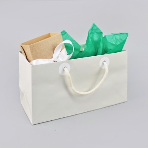 [한정수량 특가상품] 아이보리 종이쇼핑백 27호 (10매) 캔들 조각케이크 선물 포장 중형 봉투