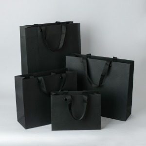 고급특수지 블랙 무광 종이쇼핑백 (10매)고급지 특수지 매장 백화점 상품 선물 포장백 봉투