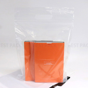 투명 지퍼 비닐쇼핑백 (100매)6가지 사이즈 손잡이 PE 지퍼백
